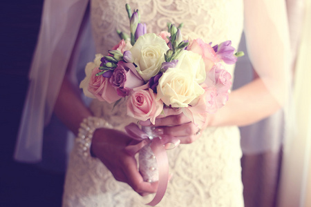 新娘举行婚礼的花束