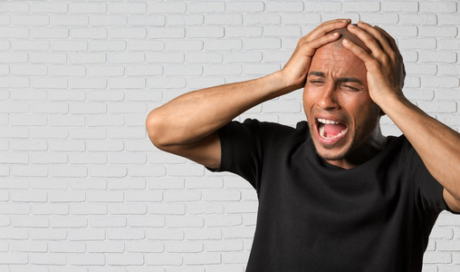 4117愤怒,男人,尖叫照片