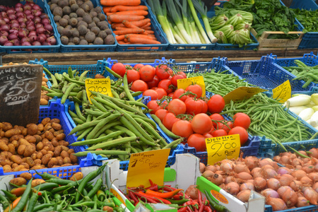 蔬菜在食品杂货市场