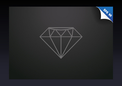 钻石 web 图标，豪华概念