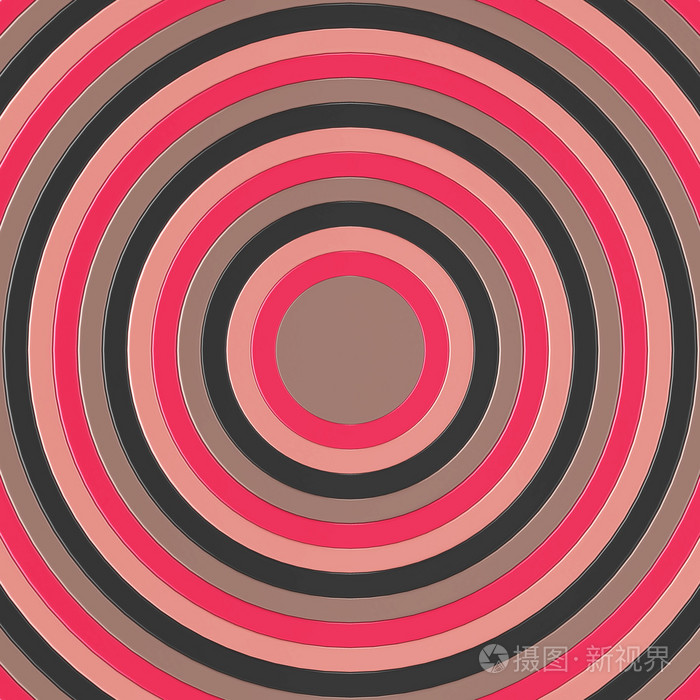 在各种颜色的同心圆的 3d 渲染照片-正版商用图片1jdqg2-摄图新视界