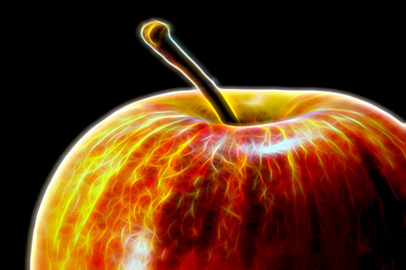 发光野生苹果的图像