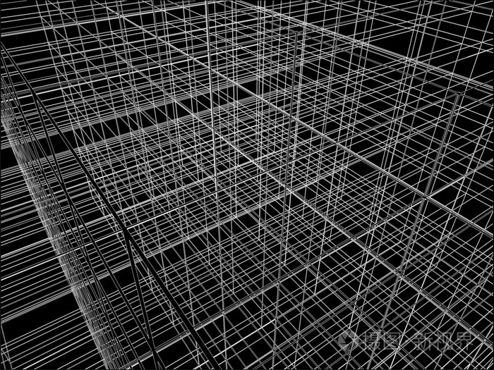 抽象的网格线载体的构建