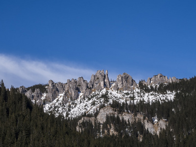 从谷 Chocholowska塔特拉山，波兰视图