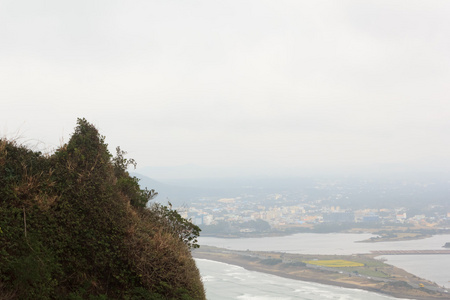 冬季景观在济州岛韩国