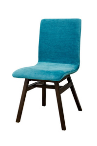孤立的蓝色椅子