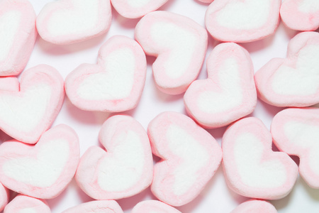 粉色棉花糖的心的形状