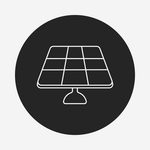 环保概念太阳能线图标图片