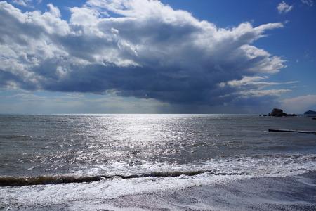 海洋和海 skyscape.thunderstorm