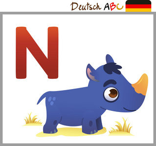 德国或德国动物园动物字母表n