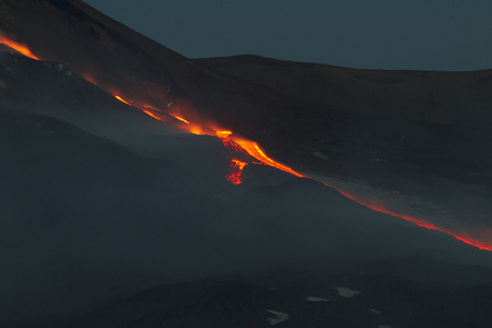 火山熔岩流图片
