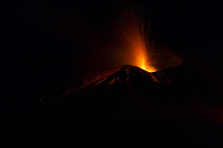 熔岩 谨慎 彩色图像 岩山 灾难 对比 火山气体 埃特纳