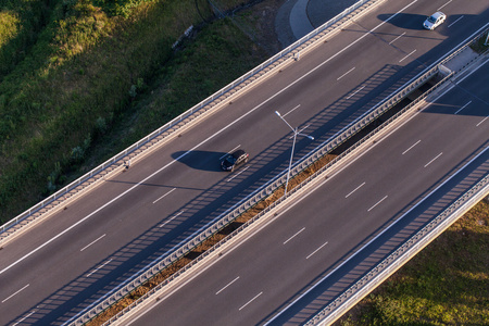 公路的鸟瞰图