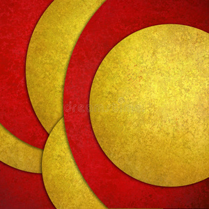 抽象的背景，红黄相间的圆形图案在随机图案设计中具有质感