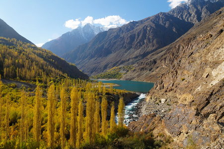 巴基斯坦北部地区的 khalti 湖