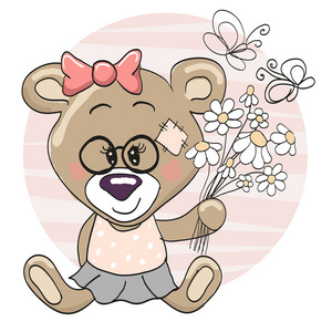 小熊与花