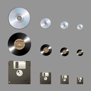 光碟纪录及软盘的图标图片