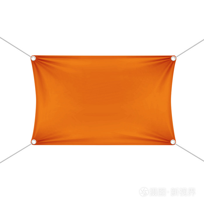 橙色空白空水平矩形横幅