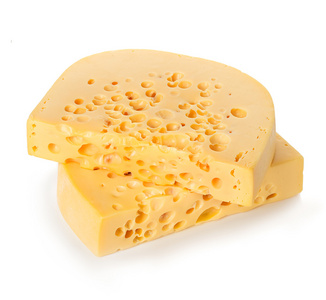 孤立在白色背景上的奶酪