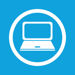 电脑标志图标纸张与笔记本电脑屏幕上的文章,线条图标,轮廓矢量符号