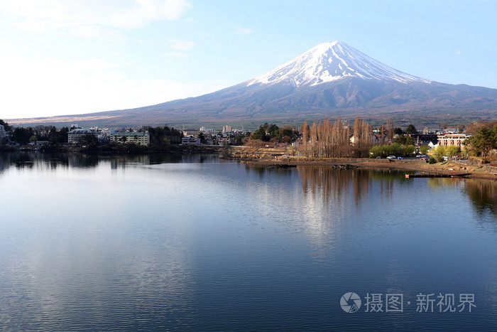 河口湖，富士山的意见