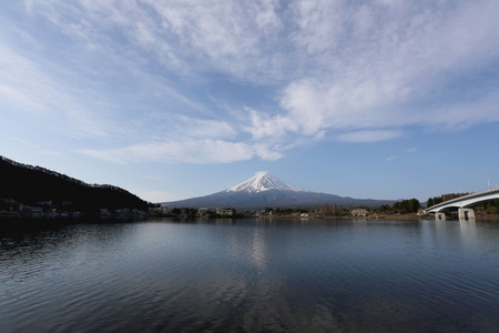 河口湖，富士山的意见