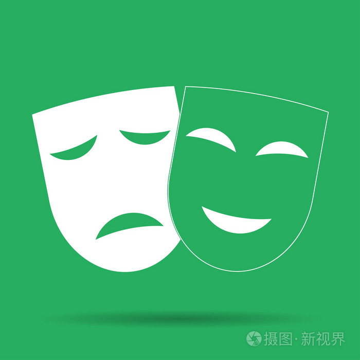 快乐和悲伤的面具剧场图标