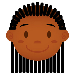 筛选元首快乐微笑的面孔的插图照片