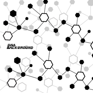 分子 dna。抽象背景。矢量图。eps10