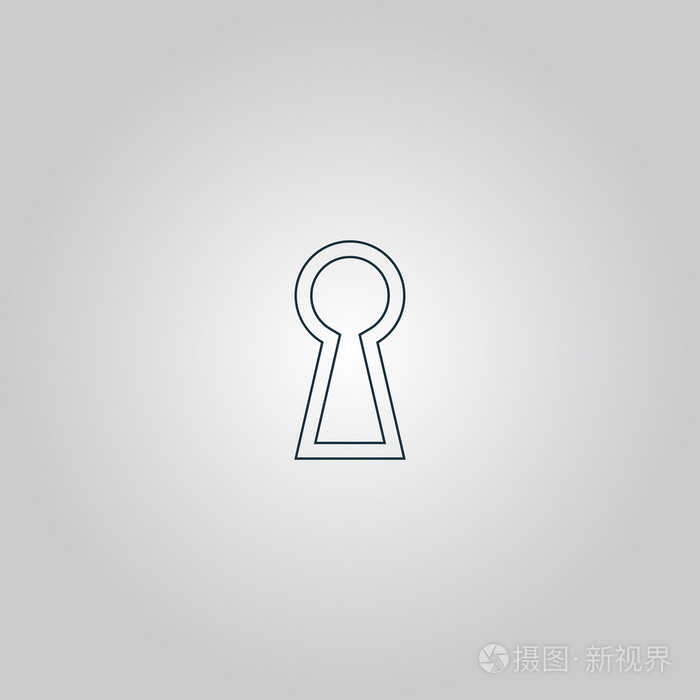 钥匙孔图标插画-正版商用图片1jhoa7-摄图新视界