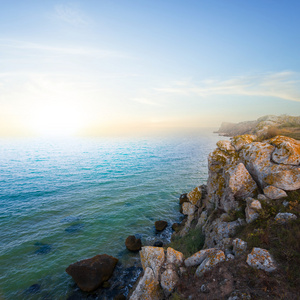 岩石海边场景