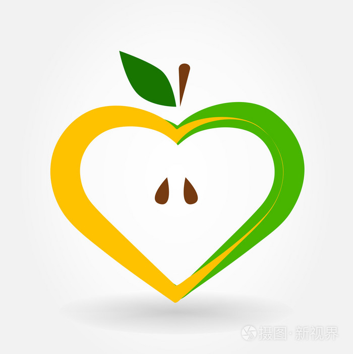 苹果的符号.矢量图