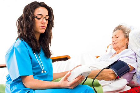 在病人血压高照片