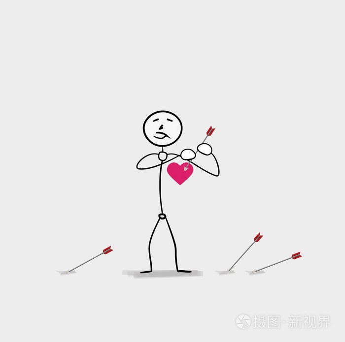 一个人被箭射中心脏