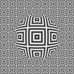 带3d 球体的黑白光学错觉正方形图案