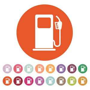 加油站图标.汽油和柴油燃料的符号.单位照片