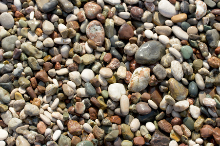 在海滩上的小石子的背景