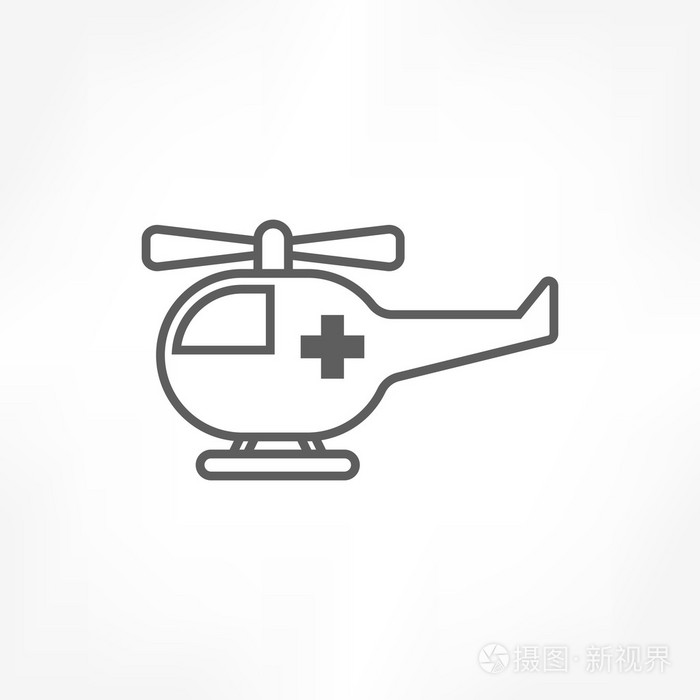救援直升机图标插画-正版商用图片1jikob-摄图新视界