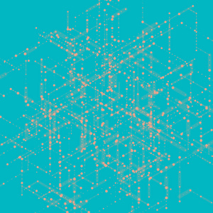 抽象的等距计算机生成的 3d 蓝图可视化行背景。技术突破的矢量图