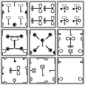 与旧钥匙图像的无缝模式集