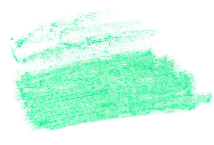 绿蜡蜡笔线隔离在白色背面