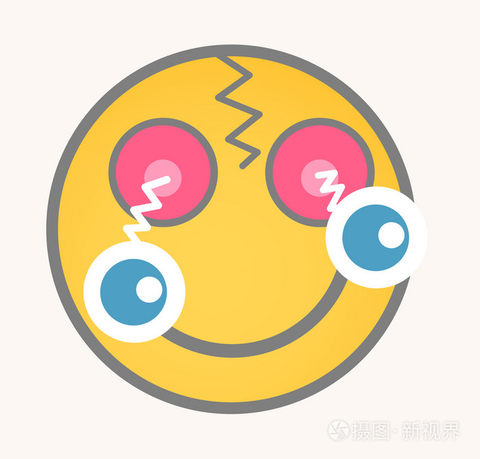 恐怖卡通笑脸矢量脸