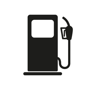 加油站图标.汽油和柴油燃料的符号.单位照片