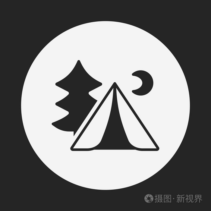 野营帐篷图标插画-正版商用图片1jitnd-摄图新视界
