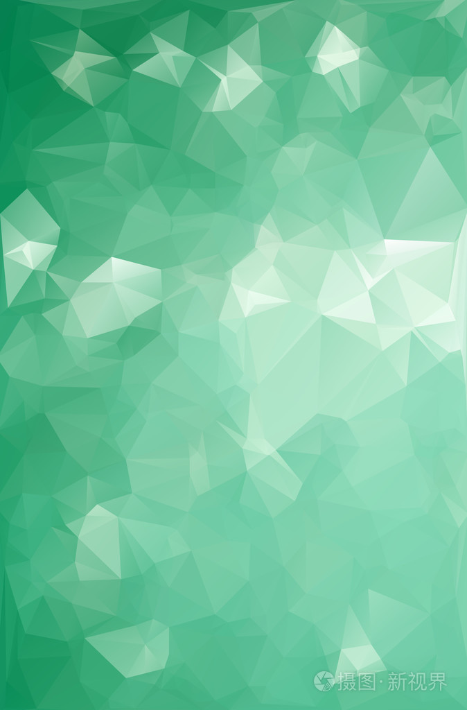 绿白, 多边形马赛克的背景下,矢量插画,创意业务设计模板