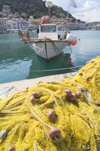 鱼船上的渔网袜