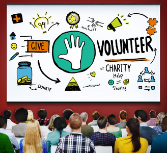 志愿者的慈善机构帮助协助概念