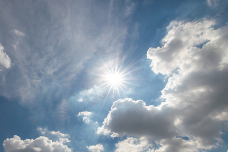有云的太阳星照片
