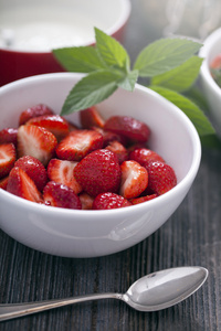 美味的草莓甜点