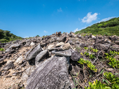 泰国塔卡伊的一堆岩石